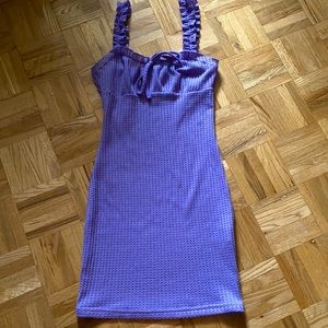 Purple bodycon Shein dress.